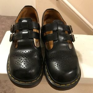 Worn Dr. Martens Mary Janes